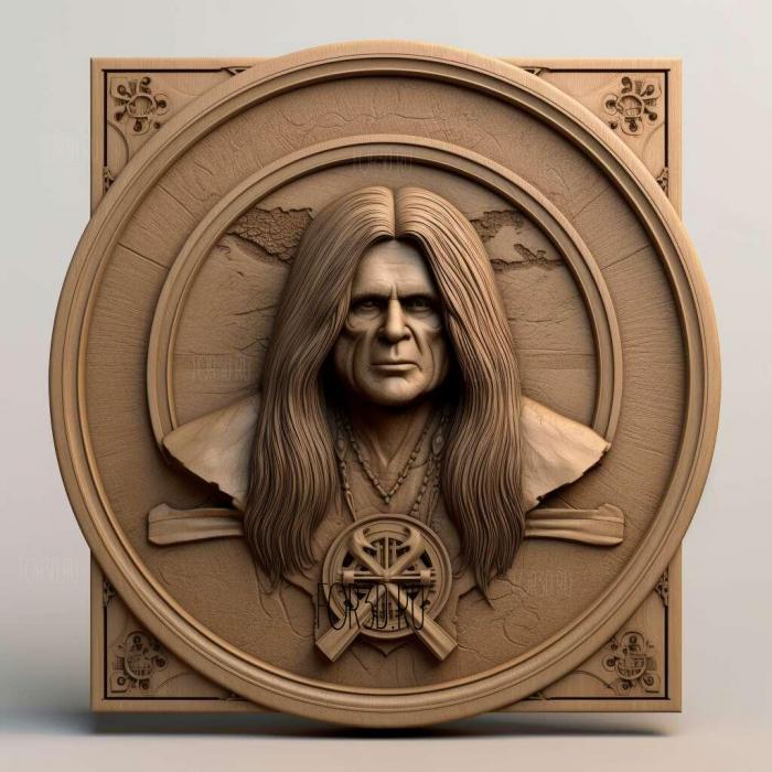 Ozzy Osbourne 1 stl model for CNC